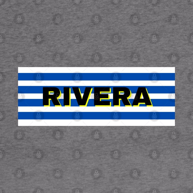 Rivera City in Uruguay Flag Stripes by aybe7elf